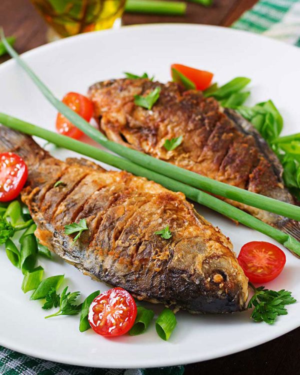 Fried Fish And Vegetable Salad